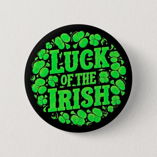 Lucky Irish Clovers Button (Vorderseite)