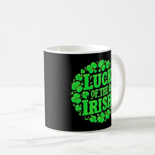 Lucky Irish Clovers Kaffeetasse (VorderseiteRechts)