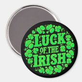 Lucky Irish Clovers Magnet (Vorderseite/Rückseite)