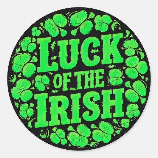Lucky Irish Clovers Sticker Set (Vorderseite)
