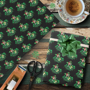 Lucky Irish Fairy Green Geschenkpapier