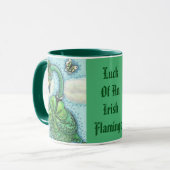 Lucky Irish Flamingo ST. PATRICK'S DAY TASSE grün (Vorderseite Links)