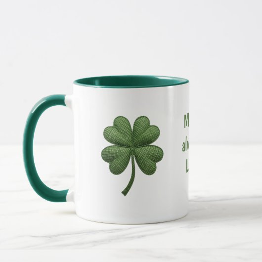 Lucky Irish Four Leaf Clover Mug Tasse (Links)