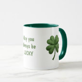 Lucky Irish Four Leaf Clover Mug Tasse (VorderseiteRechts)