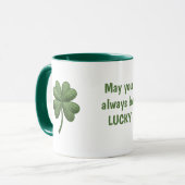Lucky Irish Four Leaf Clover Mug Tasse (Vorderseite Links)