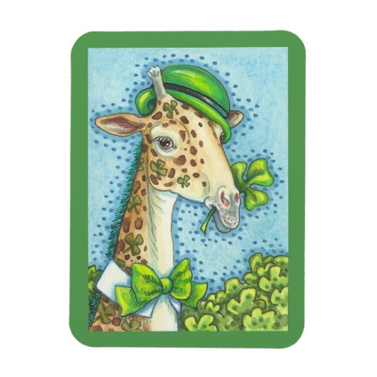LUCKY IRISH GIRAFFE MAGNET Green *Personalisieren (Vertikal)