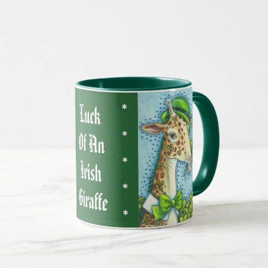 LUCKY IRISH GIRAFFE, ST. PATRICK'S DAY TASSE (VorderseiteRechts)