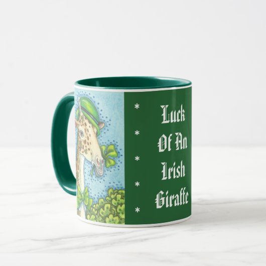 LUCKY IRISH GIRAFFE, ST. PATRICK'S DAY TASSE (Vorderseite Links)