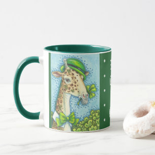 LUCKY IRISH GIRAFFE, ST. PATRICK'S DAY TASSE