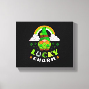 Lucky irish Gnome, St Patricks Day, Gnome, Irish R Leinwanddruck