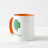 Lucky Irish Green Clover Personalized Coffee Mug Tasse (Vorderseite Links)