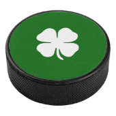 Lucky Irish Green Vierblättriges Kleeblatt Modern  Eishockey Puck (3/4)