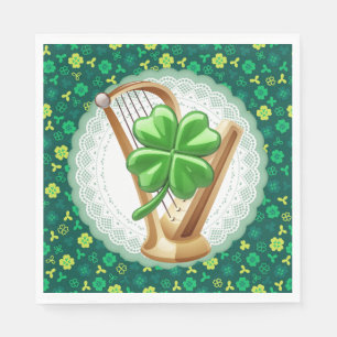 Lucky Irish Harp Napkins Serviette