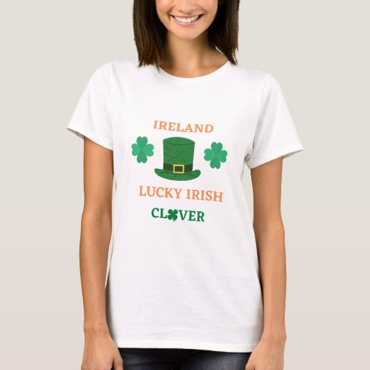 Lucky Irish Klee Irland T - Shirt (Vorderseite)