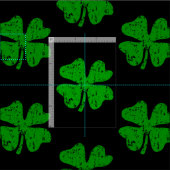 Lucky Irish Klee Kleeblatt Muster Gewebe Stoff (Kachel)