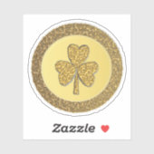 Lucky Irish Kleeblatt Gold Coin Aufkleber (Blatt)