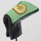 Lucky Irish Kleeblatt Gold Coin Golf Headcover (3/4 Vorderseite)
