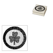 Lucky Irish Kleeblatt Gold Coin Gummistempel (Stempel)