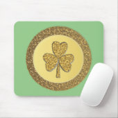 Lucky Irish Kleeblatt Gold Coin Mousepad (Mit Mouse)