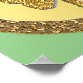 Lucky Irish Kleeblatt Gold Coin Poster (Ecke)