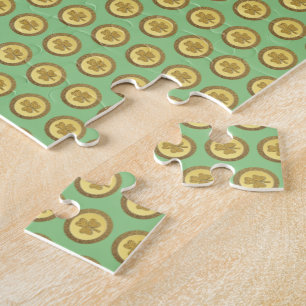 Lucky Irish Kleeblatt Gold Coin Puzzle