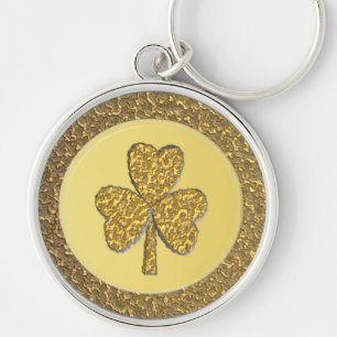 Lucky Irish Kleeblatt Gold Coin Schlüsselanhänger