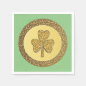 Lucky Irish Kleeblatt Gold Coin Serviette (Vorderseite)