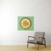 Lucky Irish Kleeblatt Gold Coin Wandteppich (Beispiel (Horizontal))