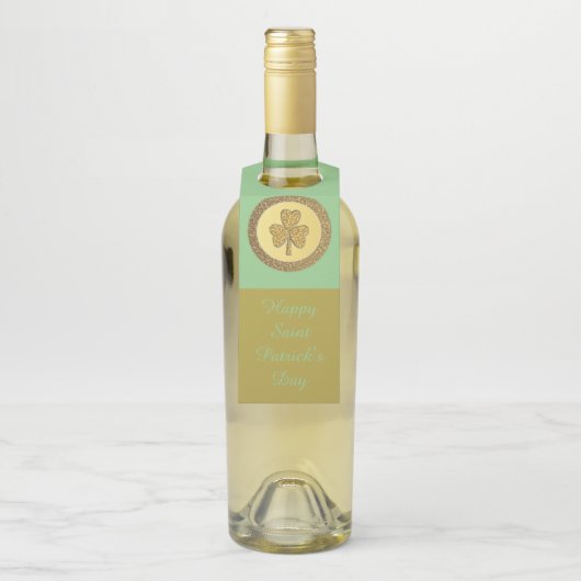Lucky Irish Kleeblatt Gold Counter Custom Flaschenanhänger (Auf Flasche)