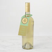 Lucky Irish Kleeblatt Gold Counter Custom Flaschenanhänger (Angewinkelt)