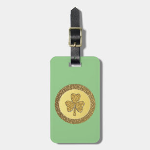 Lucky Irish Kleeblatt Gold Counter Custom Gepäckanhänger
