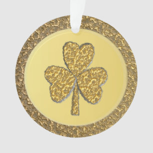 Lucky Irish Kleeblatt Gold Counter Custom Ornament