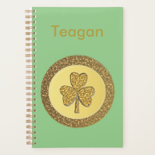 Lucky Irish Kleeblatt Gold Counter Custom Planer (Vorderseite)