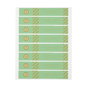 Lucky Irish Kleeblatt Gold Counter Custom Rundum-Adressaufkleber