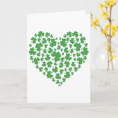 Lucky Irish Kleeblatt Heart Karte (Gelbe Blume)