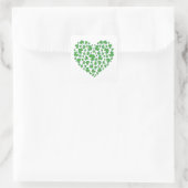 Lucky Irish Kleeblatt Heart Quadratischer Aufkleber (Tasche)