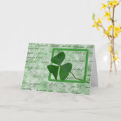 Lucky Irish Kleeblatt Karte (Gelbe Blume)