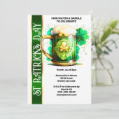 Lucky Irish Kleeblatt Klee St. Patrick's Day Einladung (Stehend Vorderseite)