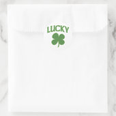 Lucky Irish Kleeblatt Runder Aufkleber (Tasche)