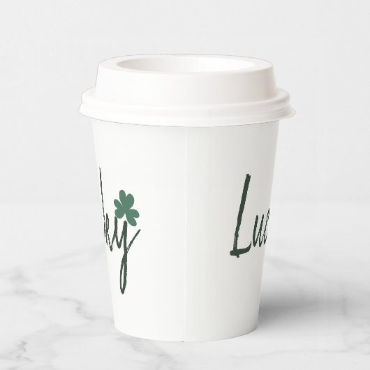 Lucky Irish Kleeblatt St Patricks Day      Pappbecher (Rechts)