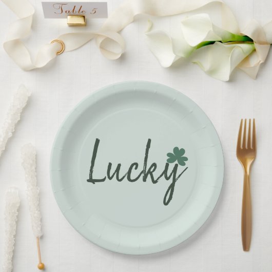 Lucky Irish Kleeblatt St Patricks Day Pappteller (Hochzeit)