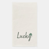 Lucky Irish Kleeblatt St Patricks Day Serviette (Vorderseite)