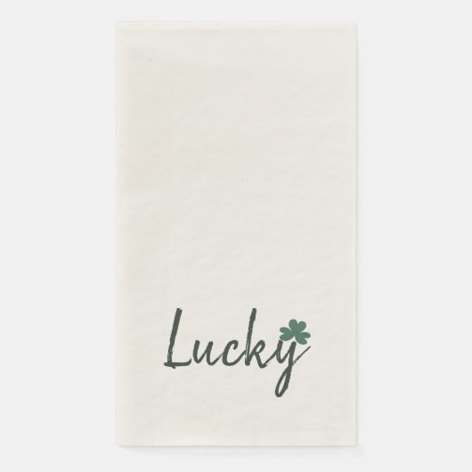 Lucky Irish Kleeblatt St Patricks Day Serviette (Vorderseite)