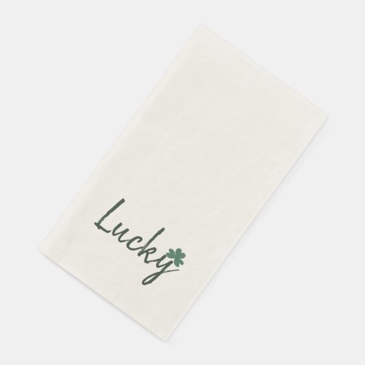 Lucky Irish Kleeblatt St Patricks Day Serviette (Ecke)