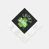 Lucky Irish Kleeblatt St Patricks Party Serviette (Ecke)