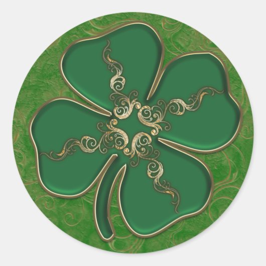 Lucky Irish Kleeblatt Stickers (Vorderseite)