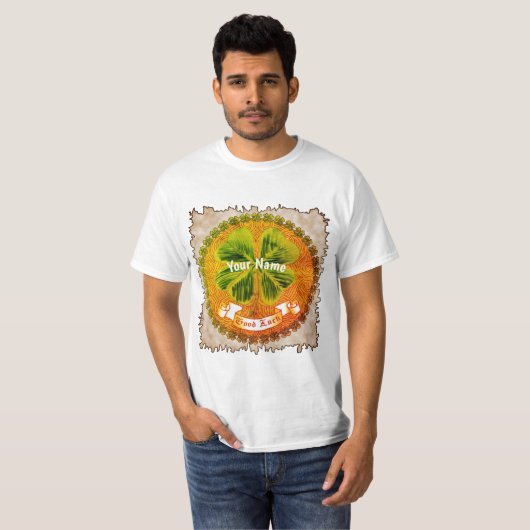 Lucky Irish Kleeblatt T - Shirt (Vorne ganz)