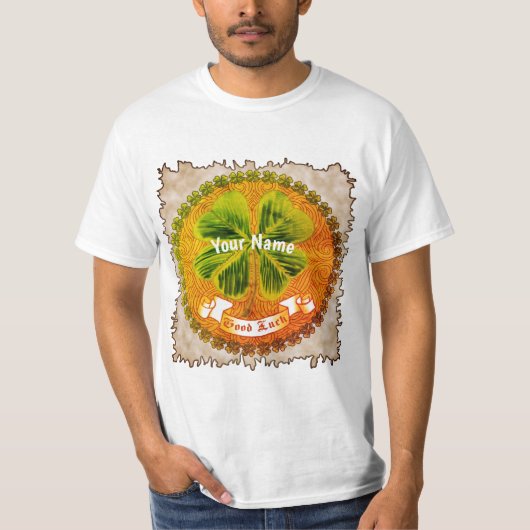 Lucky Irish Kleeblatt T - Shirt (Vorderseite)