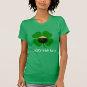 Lucky Irish Lass St Patrick's Day T - Shirt (Vorderseite)