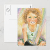 Lucky Irish Leprachaun Postcard Postkarte (Vorne/Hinten)